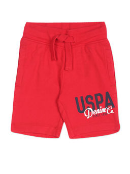 U.S. POLO ASSN. - Boys Red Mid Rise Logo Shorts