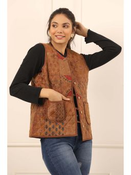 SAY - Women's Brown Cotton Jacket