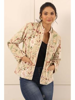 SAY - Women's Beige Printed Jacket
