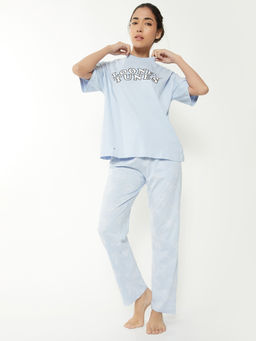 max - Women Bugs Bunny Print Nightsuit Blue