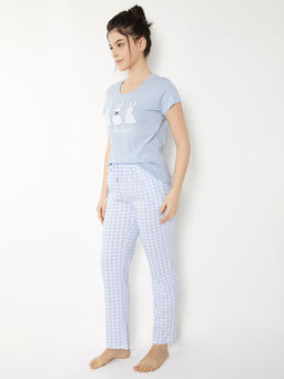 max - Women Printed Nightsuit Blue