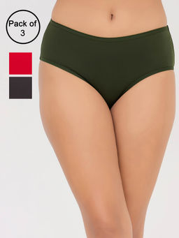 Clovia - Cotton Elastic Hipster Panties (Pack of 3)