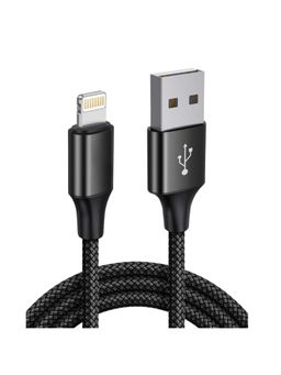 SEVENAIRE - UC150 Nylon Braided USB A to Lightning Fast Charging Cable (1m ,Black)