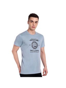 ONE SKY - Blue Regular Fit Round Neck T-Shirt