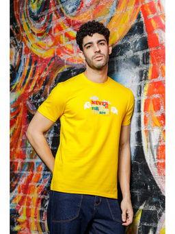 ONE SKY - Yellow Regular Fit Round Neck T-Shirt