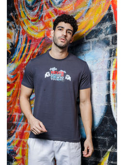 ONE SKY - Grey Regular Fit Round Neck T-Shirt