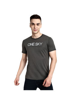 ONE SKY - Grey Regular Fit Round Neck T-Shirt