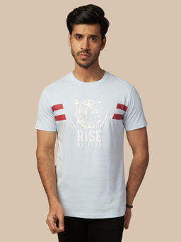 ONE SKY - White Regular Fit Round Neck T-Shirt