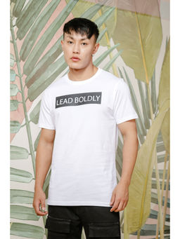 ONE SKY - White Regular Fit Round Neck T-Shirt