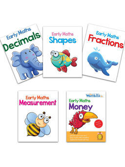 Pegasus - 5 Early Maths Learning Books Covering Decimals, Fractions, Measuring, Money & Shapes