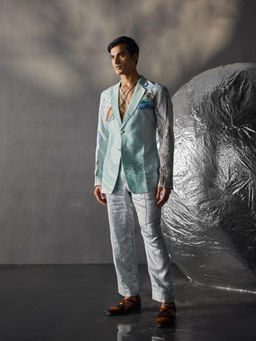 Jatin Malik - Rainbowed Overshirt with Trouser (Set of 2)