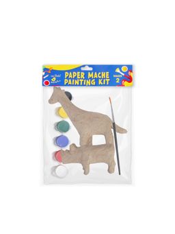Little Birdie - Paper Mache Painting Kit Giraffe & Rhinoceros