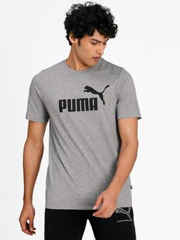 Puma - Essentials Logo Regular Fit Mens Gray T-shirt