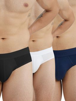 B'There - Multi-Colour Modal Solid Briefs (Pack of 3)
