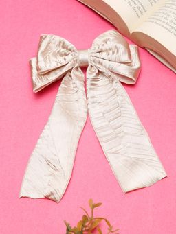 Stol'N - Bow Detailed Hair Clip-Beige