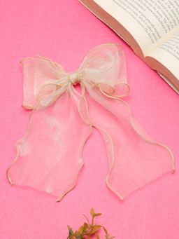 Stol'N - Bow Detailed net Hair Clip-White