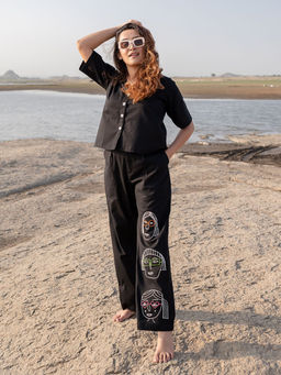 Babli - Artsy Black Nerdy Co-Ord Set