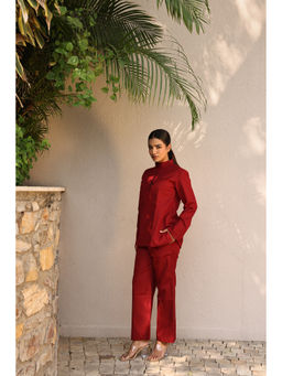 Sugnaa - Aurika Co-Ord Set - Sangria Red