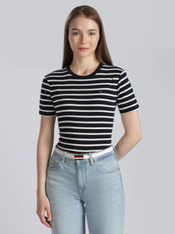 Tommy Hilfiger - Striped Slim Fit Cotton T-Shirt