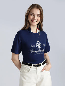 Tommy Hilfiger - Logo Regular Fit Cotton navy Blue T-Shirt