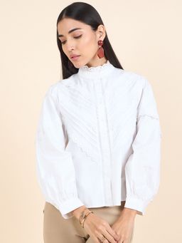 Gipsy - Stylish Women Collection Georgette White Shirt