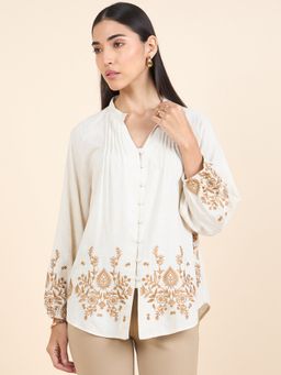Gipsy - Stylish Women Top Collection Full Sleeves Off White