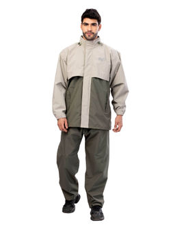 Reliable Rainwear - Men Olive H2O Signature Raincoat with Pant & Carry Bag (Set of 3)