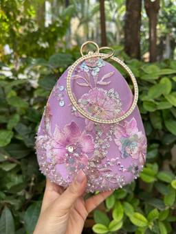 BOXWISH BY BHUMIKA - Pink Embellished Envelope Clutch for Women
