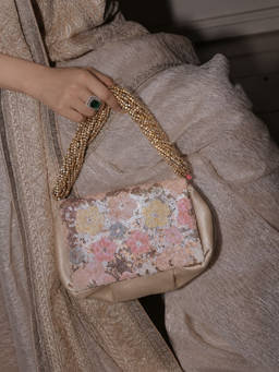 BOXWISH BY BHUMIKA - Gold Embellished Envelope Handbag for Women