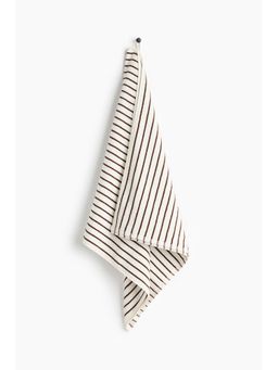 H&M - White Striped Bath Towel