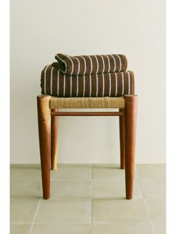 H&M - Brown Striped Hand Towel