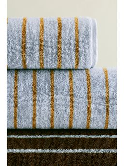 H&M - Blue Striped Hand Towel