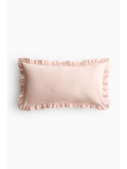 H&M - Pink Frill-Trimmed Cotton Cushion Cover