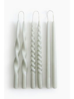 H&M - Green 6-Pack Taper Candles