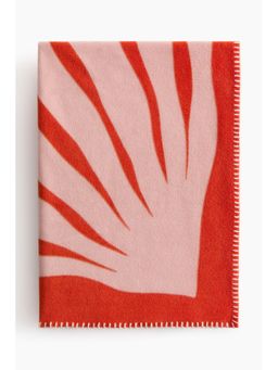 H&M - Red Patterned Fleece Blanket