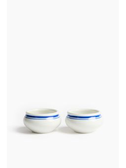 H&M - Blue 2-Pack Small Porcelain Bowls