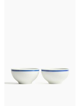 H&M - Blue 2-Pack Small Porcelain Bowls