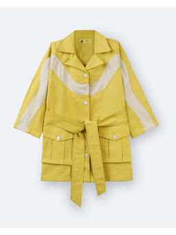 Avokiddos - Girls Lemon Yellow Twirl Jacket