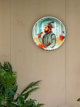 KOLOROBIA - Royal Mughal Emperor Shahjahan Inspired Home Decor Wall Plate