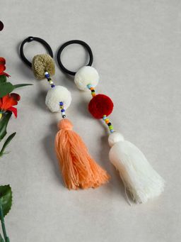 FUNKRAFTS - Pack of 2 Girls Boho-Inspired Hair Tie - Multicolor (Pack of 2)