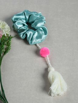 FUNKRAFTS - Girls Boho-Inspired Hair Scrunchie - Green