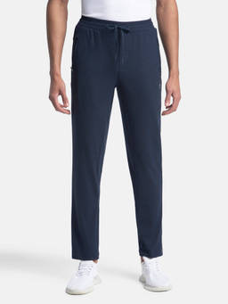 Jockey - SP16 Men Soft Touch Microfiber Elastane Active Wear Trackpants - Navy (2XL)