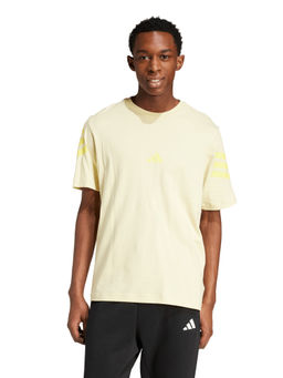 adidas - M FI 3S REG T Men Yellow Sports T-Shirt