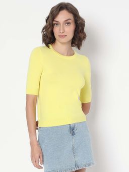 VERO MODA - Yellow Knit Top