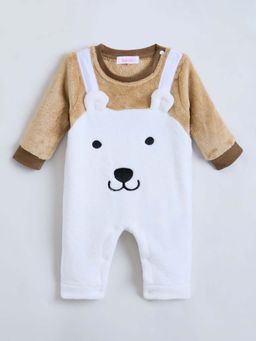 Hopscotch - Brown Textured Regular Bodysuit