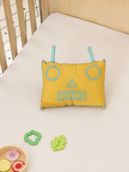 House This - The Fighter Robots Shaped Cushion Yellow (6-9 Months)