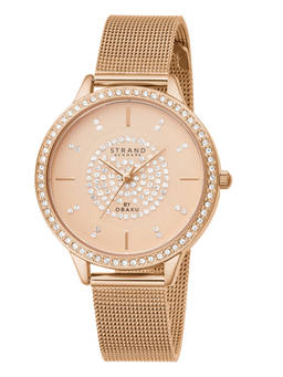 Strand by Obaku - Fjord Rose Gold Dial Quartz Watch For Women (S711LXVVMV)