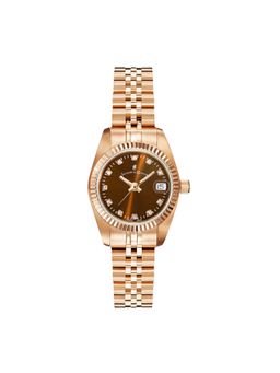 Jacques Du Manior - Inspiration Swiss Made Analogue Brown Round Dial Womens Watch- Nro.18