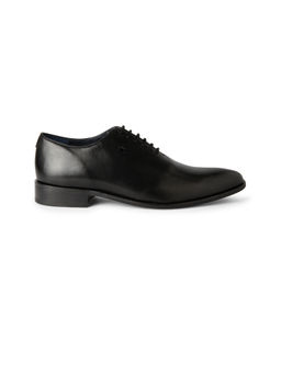 Louis Philippe - Men Black Leather Formal Oxford Shoes