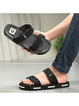 DOCTOR HEALTH SUPER SOFT - Men Black Double Strap Casual Sandals